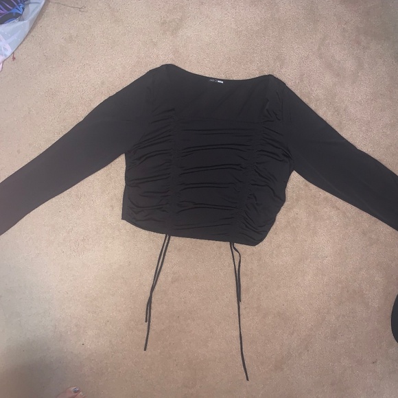 Fashion Nova What’s The Ruche Cropped Top - 1X - Picture 4 of 4